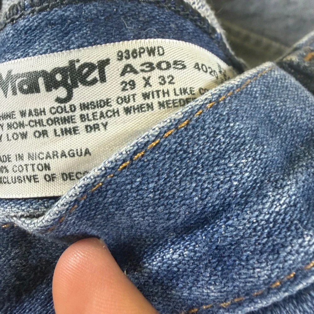 Wrangler 936PWD Cowboy Cut Slim Fit Jeans Mens 29x32 Indigo Blue Denim High Rise